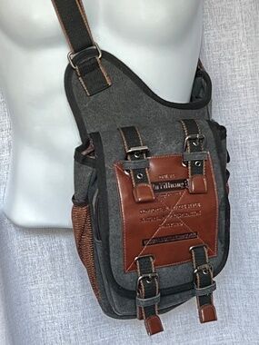 Dear RuYiHuang Mens Saddle Crossbody Bag Canvas Western US Cattle Subpackages